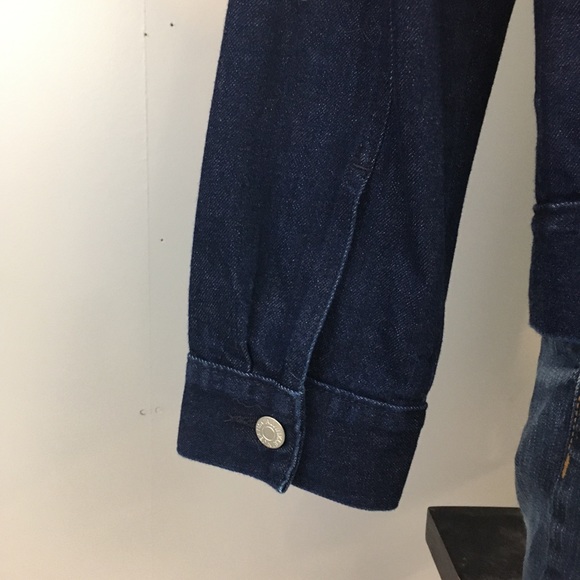 New! Calvin Klein Jean Dark Denim Jacket - Picture 4 of 10